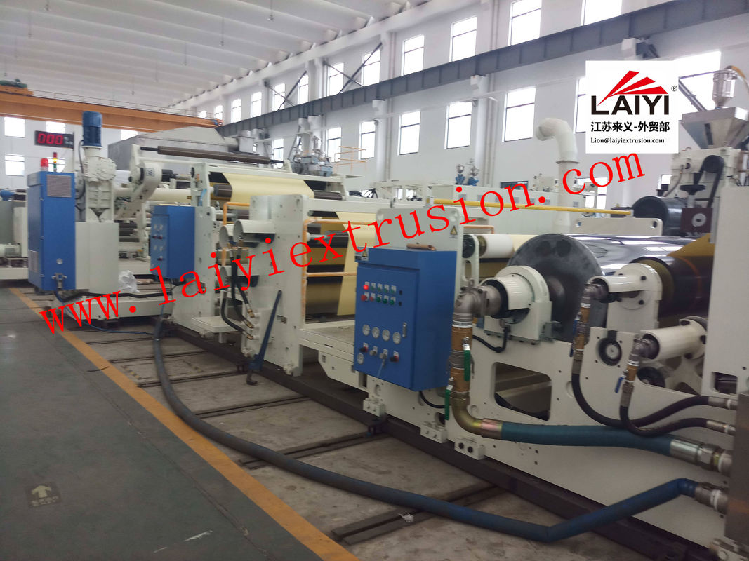 Máy cán nhựa kích thước lớn tự động với trục kép - Giá đỡ cuộn giấy ít hơn