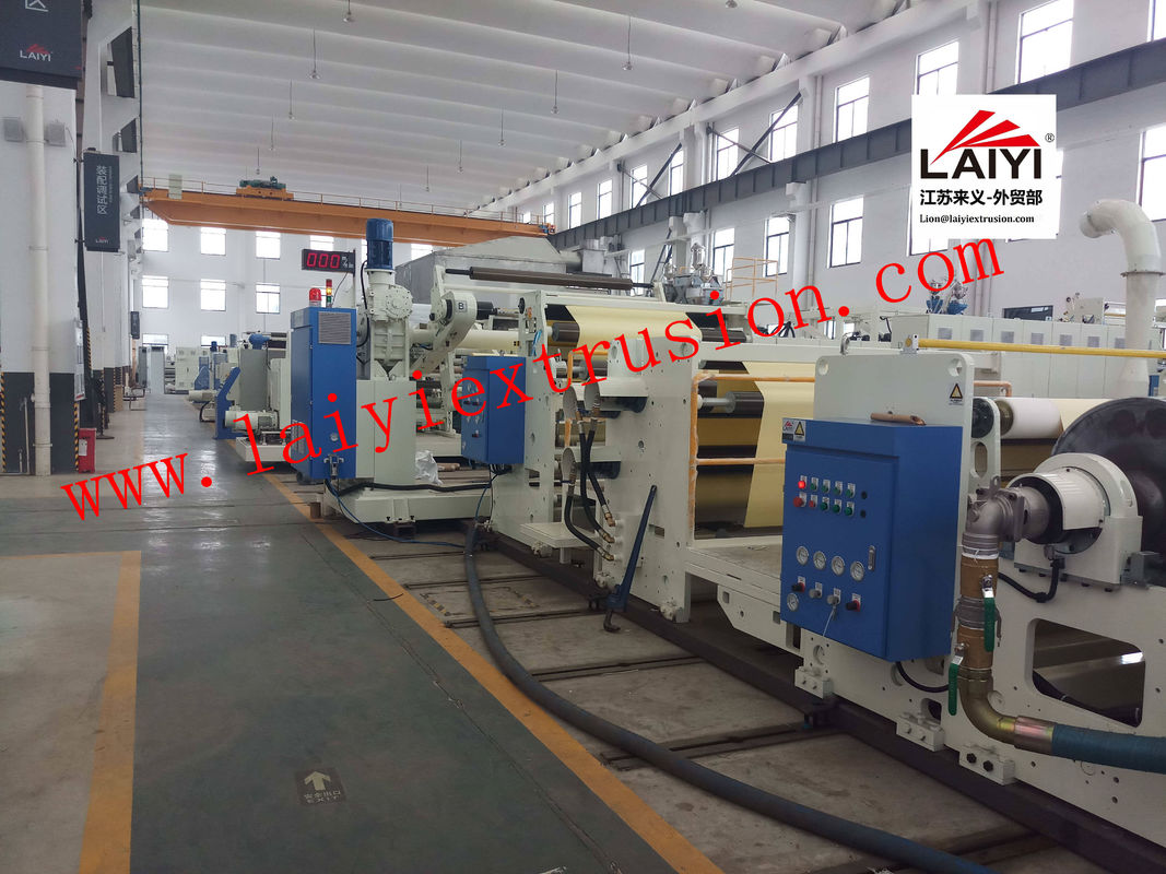 Máy phủ giấy dày 8-45μM với máy đùn loại nâng tự động